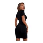 Forever 21  Women small black Contour Mini T-Shirt Dress tight bodycon sexy nwt Photo 1