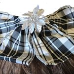 Bow Hair Barrette Watch Plaid Black White Hair Accessory Photo 9