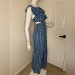 DO+BE  Blue Polka Dot Jumpsuit Size Small.  #174 Photo 1