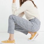 Madewell  Glen Plaid Preppy Fisherman Academia Quiet Luxury Stovepipe Jeans 28 Photo 1