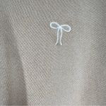 Aerie Tan Bow Embroidered Crop Hoodie Photo 2