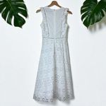 ZARA Embroidered Eyelet Open Work Midi Dress Photo 9