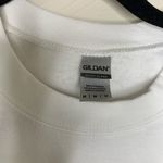 Gildan Santa Baby White Sweatshirt Sz Medium Red Graphic Photo 1