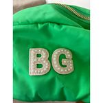 Stoney Clover Lane Stoney Clover "Avocado" Kelly Green Gold Zip BG Pearl Monogram Large Pouch Photo 7