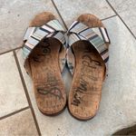 Sorel Sam Edelman Women's 8.5 Hattie Slide Sandal Sandals Blue Gray Gold Green Summer Photo 4