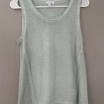 Olivia Sky  Flowy Light Green Mineral Wash Distressed Tank Top Small Photo 0