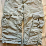 The North Face  Cropped Cargo Hiking Outdoor Nylon Pants Khaki Beige Sz 4 Photo 4