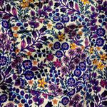 Talbots Fall Dark Purple Floral Stretch Denim Skirt, Size 4 Photo 7