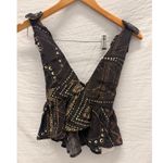 Stone Cold Fox ‎ Art Deco 100% Silk Blouse Size 0 Summer Spring Photo 2