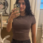 Women's Short Sleeve Brown Top Photo 0