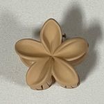 Tan Beige Brown Hibiscus Flower Claw Hair Clip Accessory 🌺✨ Photo 2