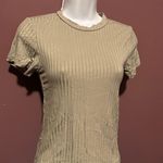 SheIn New Light Green Ribbed Soft Bodycon Top Size Petite Medium Photo 1