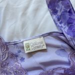 Vintage 90s Y2K Lilac Purple Floral Chemise Lace Womans Large Slip Coquette Photo 7