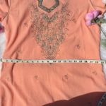 Embroidered Maxi Pink Tunic Long Light Boho Dress Thin Wedding Vintage Summer Size M Photo 2