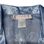 Oscar de la Renta Vintage Oscar De La‎ Renta Size M Satin Pajama Set Periwinkle Floral Coquette Photo 3