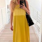 MAISON MARGIELA Yellow Lace Eyelet Trim Open Waist Oversized Dress size 10 Photo 6