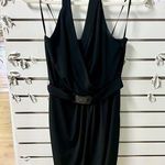 Laundry by Shelli Segal LAUNDRY by Shelli Sleeveless Halter Neck Wrap Mini Dress Black Women's Size 6 US Photo 0