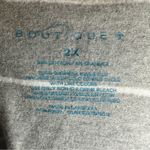 Boutique + Grey/White Striped Pull On Stretch Pencil Skirt 2X Photo 1