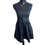 Anthropologie  Maeve Dress Size 4 Black Babydoll Cross back Tie Mini Photo 2