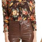 Veronica Beard NWT Ares Top in Oxblood Floral Size Small Photo 0