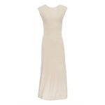 NWT Aya Muse Midi Dress Jersey Knit Off White Size 8 (L) Photo 3
