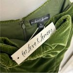 For Love & Lemons  Martini Olive Green Velvet Drip Waist Bow Mini Dress NEW XL Photo 5
