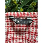 ZARA  Red and White Gingham Cottagecore Top Size Small Photo 4