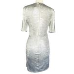 Alice + Olivia NWT  Women’s Delora Silver Metallic Ruched Mini Dress Photo 8