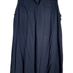 Splendid  Women's Black Sleeveless Button Front Mini Dress Size Large Photo 0