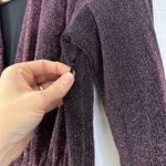 Line and Dot  Opal Gown V-Neck Long Sleeve Metallic‎ Shimmer Purple Size L Photo 4