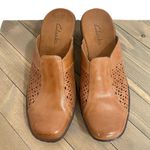 Clarks Shoes Women 7M Brown Sandal Mule Slip On Slide Cut Out 88016 Casual Photo 5
