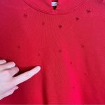 Helmut Lang  Distressed Garment-Dyed Split-Neck Red Cotton Sweatshirt XS Photo 5