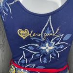 Desigual  rhinestone belted tank top style casual paisley dress small Photo 4