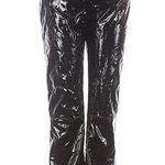 Maje Paveli Black Vinyl Pants Zipped-Cuff High Rise Cropped Trousers 40 US SZ10 Photo 0