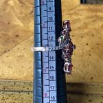 Natural Wine Garnet Sterling Silver Cocktail Ring Size 6 Pink Photo 7