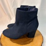 Allegra K  Women's Round Toe Side Zip Chunky Heel Ankle Boots Navy Blue Size‎ 10 Photo 3