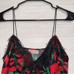 Blush Women's Black and Red Floral Print Silky Camisole Top size small Photo 2