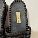 Naked Feet Like New Two Tone Woven Leather and Suede Slide Platform Sandals Black Size 6.5 Photo 6