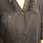 Vintage Silk & Lace Black Button Up Nightgown Size undefined Photo 2