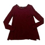 American Eagle NWT, Outfitters Textured Burgundy Tunic Sweater, Back Lace, Sz M Photo 10