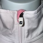 FOOTJOY Quarter Zip Pullover Top Size M Pink White Striped Long Sleeve Workout Size M Photo 1