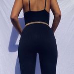 Ribbed Black Bodycon One Piece Photo 1