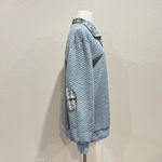 Grey Quilted Sweatshirt Green Plaid Elbow Patches Size XL Gray Photo 10