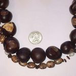 Buckeye Chestnut Castor Beans Boho Chunky Retro Necklaces Brown Photo 4