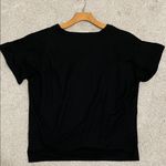 Tres Bien  Classic Black V-Neck Short Sleeve Top Photo 2