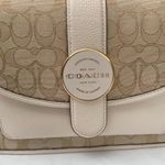 Coach LONNIE Crossbody Khaki Signature Jacquard Chalk Leather C8307 NWT $398 Photo 1