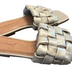 Pierre Dumas Women's Gold Braided Slide Sandals Size 7.5 Casual Summer Photo 3