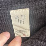 We The Free  Black Waffle Knit Collared Long Sleeve Top‎ Photo 2
