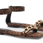 Good American NEW  Ankle Strap Sandal In  Leopard Photo 0