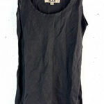 Flax  S Black Linen Tank Top -Petite Photo 0